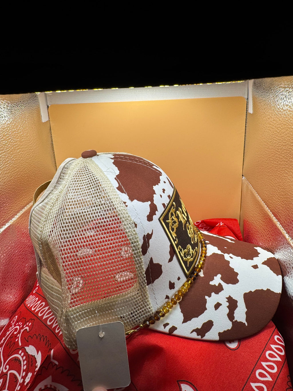Rebel Soul brown cow Ponytail Trucker