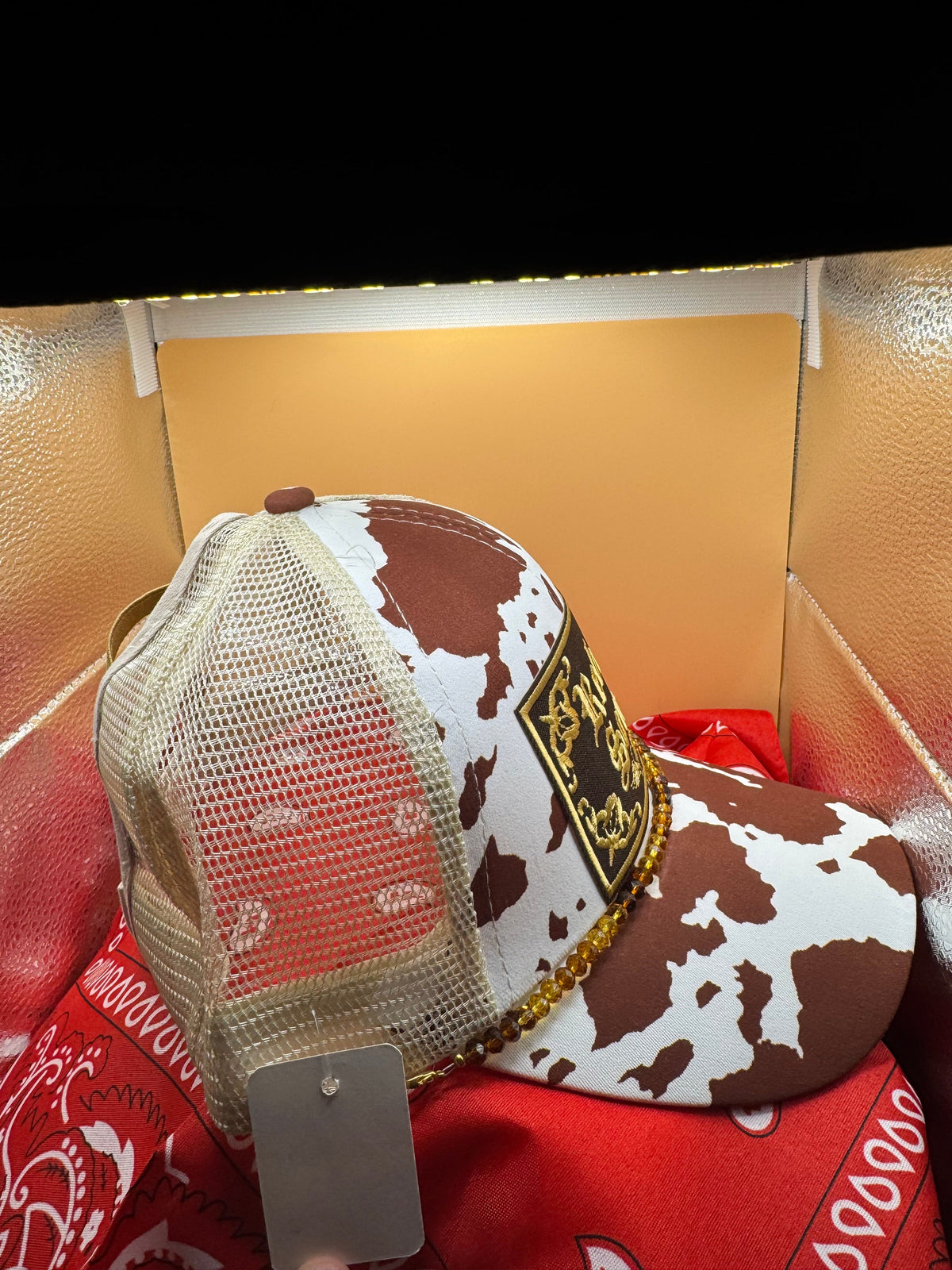 Rebel Soul brown cow Ponytail Trucker