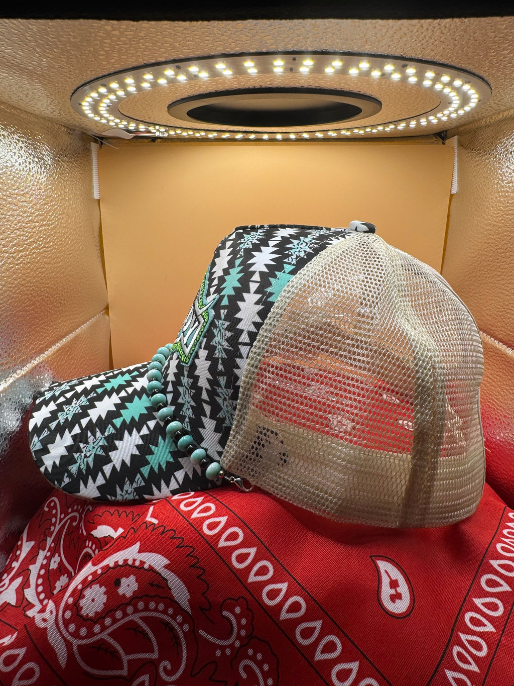 Seafoam Howdy High Ponytail Trucker